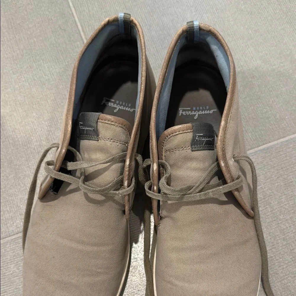 Feragamo World Tan Desert Sneakers